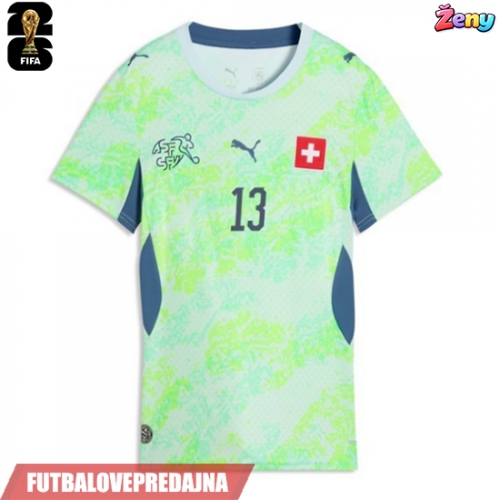 Lacne Ženy Futbalové dres Švajčiarsko Zeki Amdouni #23 MS 2026 Krátky Rukáv - Preč